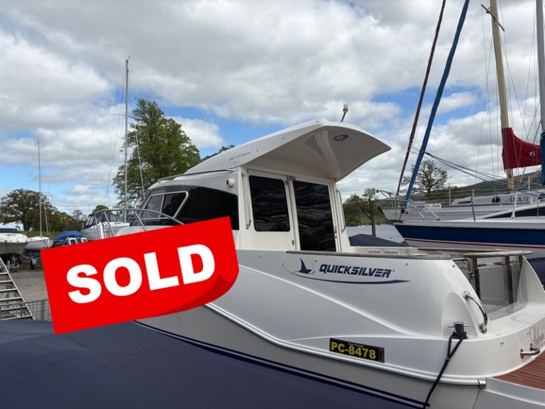 Quicksilver 640' sports cruiser with sold sticker